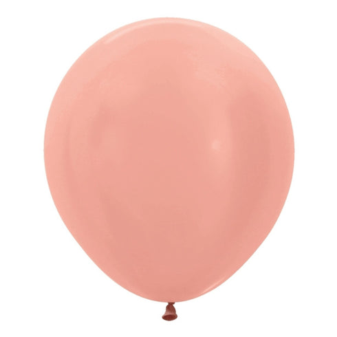 Metallic Rose Gold | 18 INCH | Sempertex Latex Balloons | Package 6