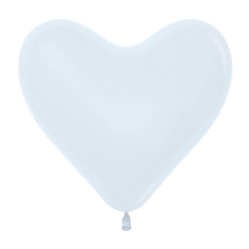 Fashion White | 12 INCH | Sempertex Heart Latex Balloons | Package 10