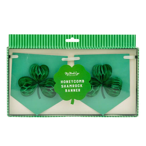 Shamrock Green Honeycomb Paper Banner |St. Patrick's Day Party Decor