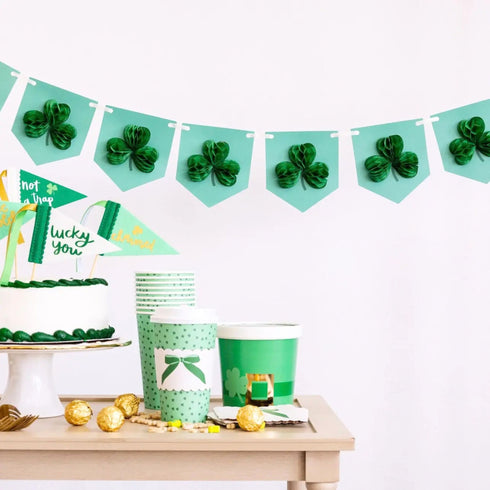 Shamrock Green Honeycomb Paper Banner |St. Patrick's Day Party Decor