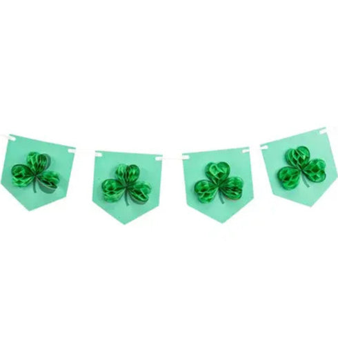 Shamrock Green Honeycomb Paper Banner |St. Patrick's Day Party Decor