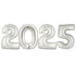 Silver 2025 Number Balloons | 14, 26, 40 Inch Sizes
