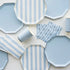 Blue Bow Printed Heart Shape Paper Cocktail Napkins | Package 20