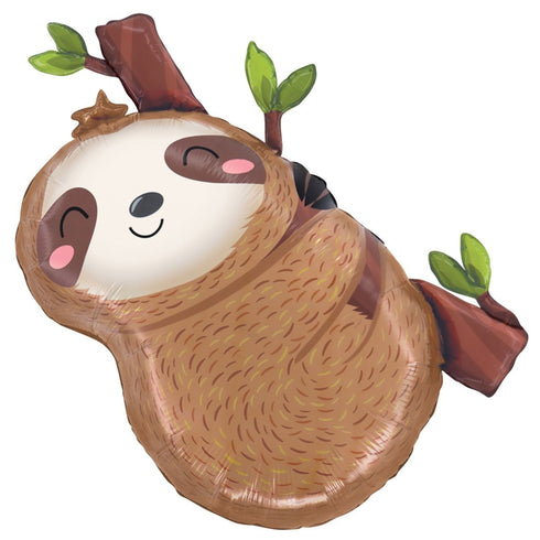 Brown Sloth Jungle Party Balloons | 29 INCH