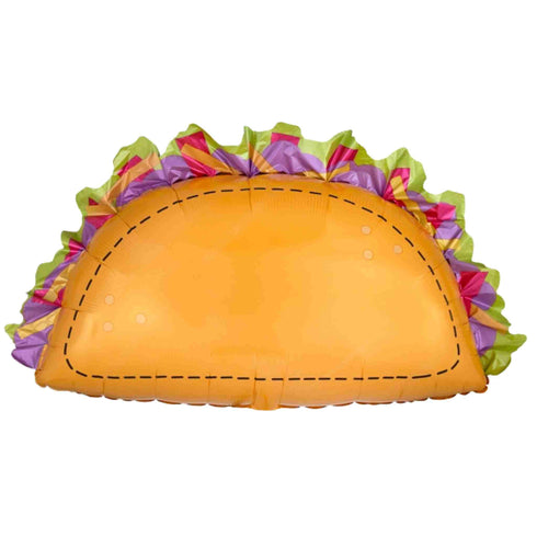 Smiley Face Taco Party Balloons | 33 INCH