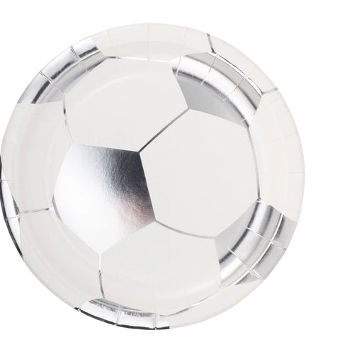 Soccer Ball Shaped Paper Party Plates | Package 8