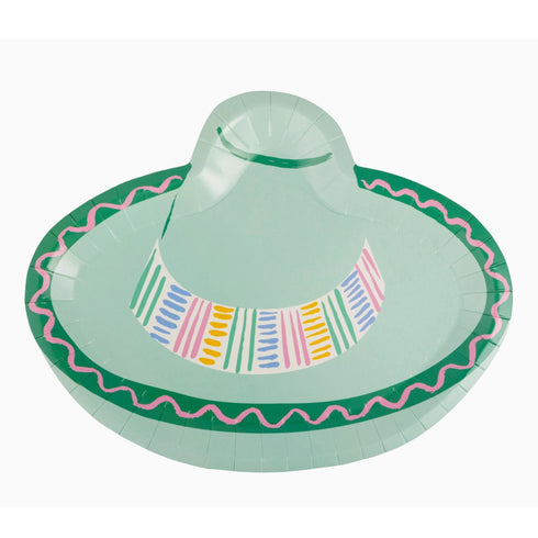 Fiesta Sombrero Party Paper Plates | 10 INCH | Set 8
