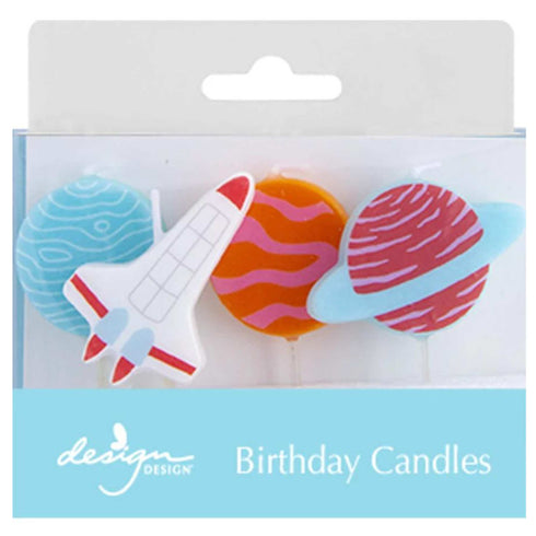 Outer Space Birthday Candles | Set of 4