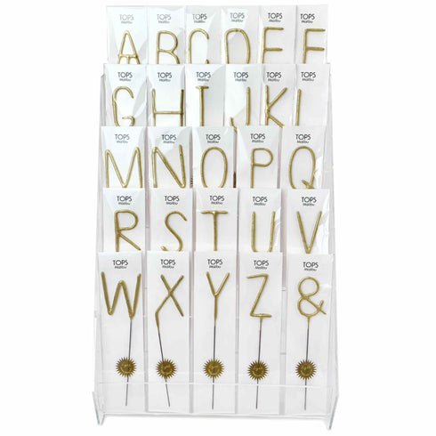 Letter Sparkler Candles | Gold | 8 Inches Tall