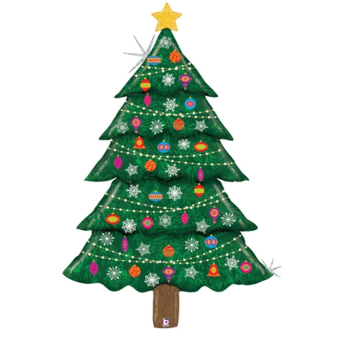 Glitter Christmas Tree Foil Balloons | 63 Inch