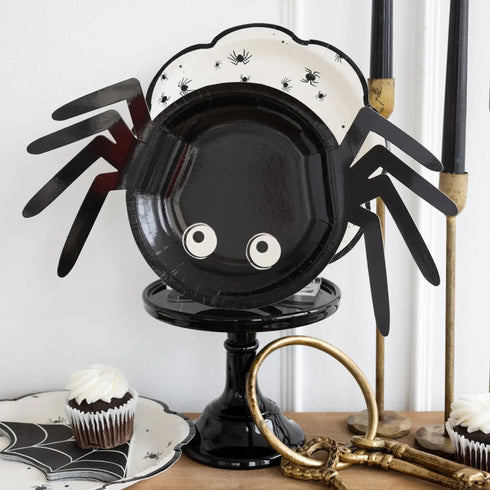 Spider Shaped Paper Plates | Halloween Party | Set 8