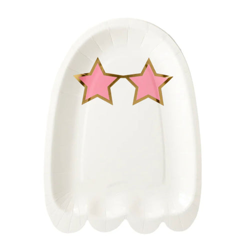 Halloween Era Ghost Paper Party Plates | Halloween Table Decor | Set 8