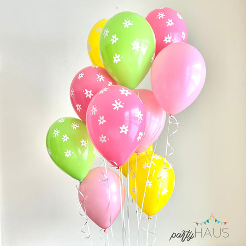 Spring Daisy Latex Balloon Bouquets | Package 12