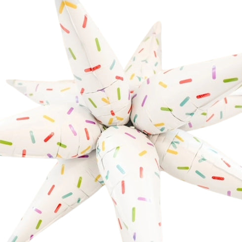 Sprinkles Starburst Foil Balloon | 40 Inch | Air Fill Only