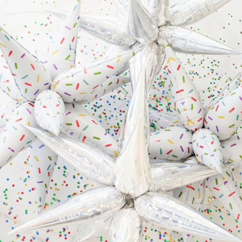 Sprinkles Starburst Foil Balloon | 40 Inch | Air Fill Only