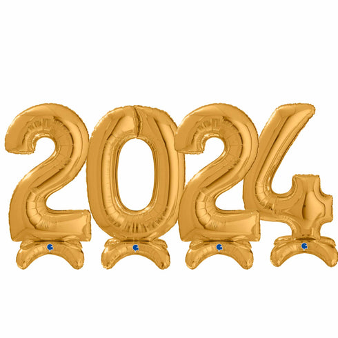 Gold 2024 Number Balloons | 25 Inch