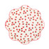 Strawberry Scallop Paper Party Plates | 10 Inch | Package 8