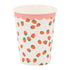 Strawberry Print Paper Party Cups | 12 Ounce | Package 8