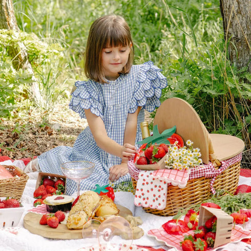 Strawberry Print Paper Party Cups | 12 Ounce | Package 8