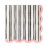 Boo La La Striped Halloween Paper Beverage Napkins | Pink Black & White | Set 24