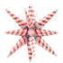 Red & White Candy Stripes Starburst Foil Balloon | 22 Inch 36 Inch | Air Fill Only