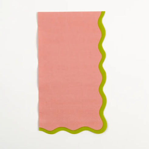 Summer Fun Paper Napkins | Scallop Edge | Package 16