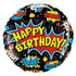Super Hero Happy Birthday Balloon | 18 INCH | Black