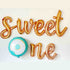 Blue Sweet ONE Birthday Donut + Letter Balloon Banner Kit