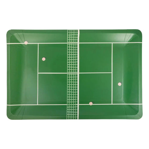 Tennis Court Shaped Paper Party Plates | Package 8