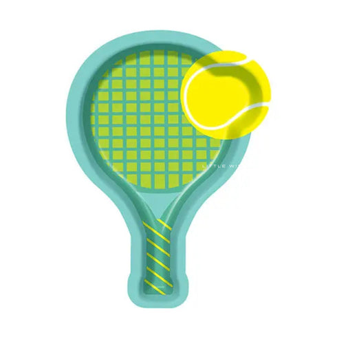 Tennis Racquet Shaped Paper Party Plates | Package 8