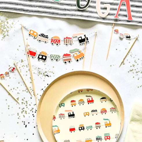 Train Birthday Party Paper Napkins | Luncheon Size | Package 16