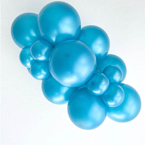 Metallic Teal Blue | 5 INCH | Tuftex Latex Balloons | Package 10