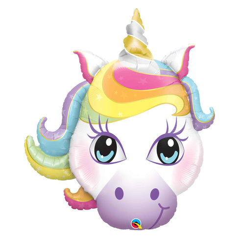 Pastel Rainbow Unicorn Head Balloon | 38 INCH