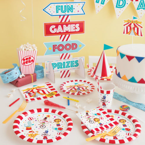Circus Carnival Plastic Table Cover | 54 Inch x 84 Inch