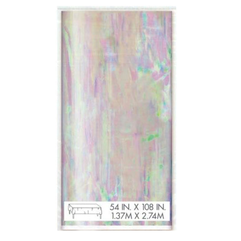 Iridescent Plastic Table Cover | Reusable | 50" x 84"