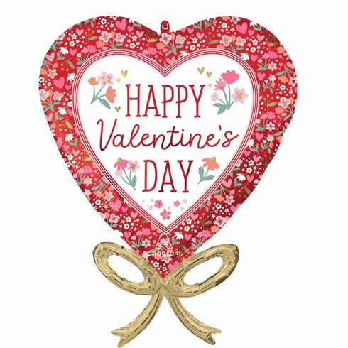 Happy Valentine's Day Boho Balloons | Ditsy Floral | 28 Inch