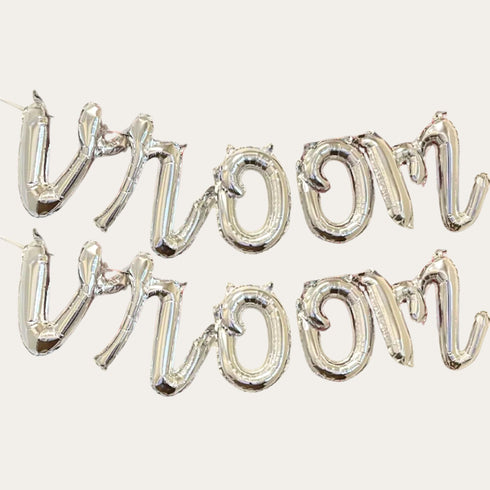 VROOM Script Letter Balloon Banner Kit | Gold | Rose Gold | Silver