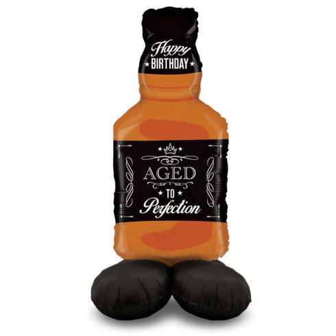 Whiskey Bottle Air Fill Stand Up Balloon | 50 INCH | Aged to Perfection