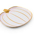 White & Gold Pumpkin Shaped Paper Party Plates | Package 8