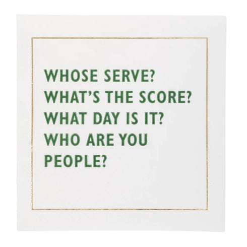 Pickleball Paper Cocktail Napkins | Package 18 | Set 3 Designs