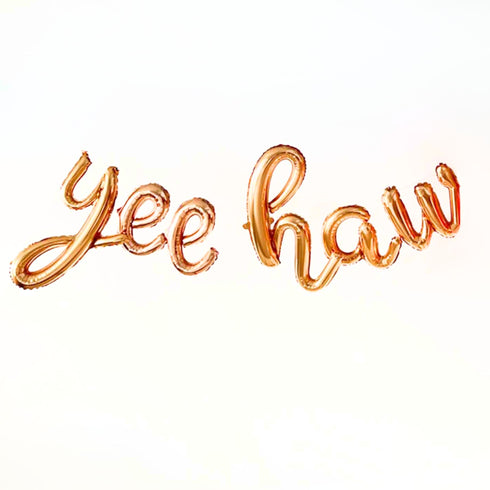 Yee Haw Letter Balloon Banners | Gold | Rose Gold | Silver