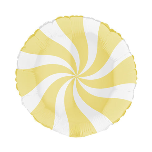 Pastel Yellow Swirls Candy Balloons | 18 INCH