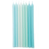Aqua Blue Ombre Birthday Party Cake Candles | 5 Inch Tall