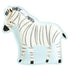 Cute Zebra Safari Shaped Paper Party Plates | Package 8
