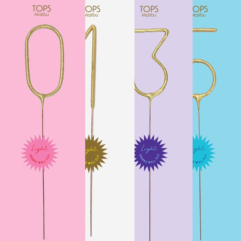 Number 1 Gold Sparkler Candles | 3 Sizes