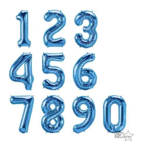 16 INCH | Blue Number Balloons | Northstar Balloons