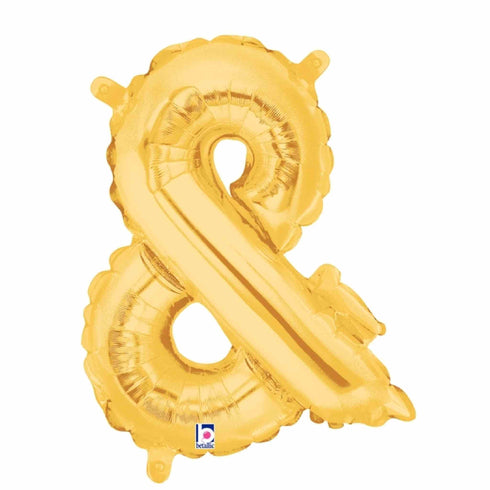 Letter Q Script Balloons | Gold | Small 14 Inch