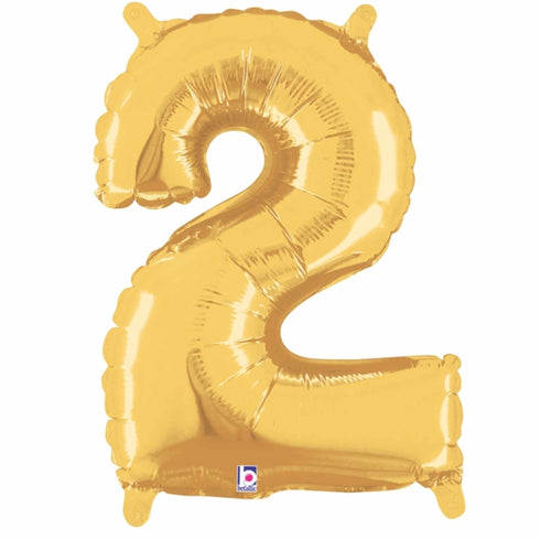 14 INCH | Gold Number Balloons