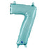 Pastel Blue Number 7 Balloons | 14 INCH