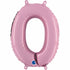 Pastel Pink Number 0 Balloons | 14 INCH